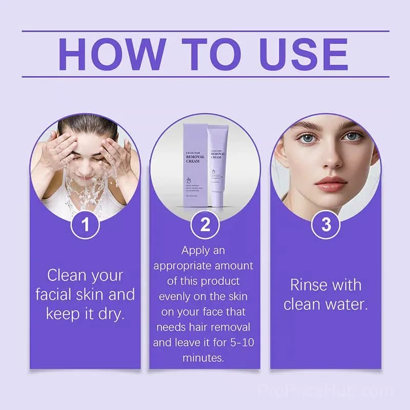 Facial Hair Removal Cream for Face, 30g, 2-Pack - View 7