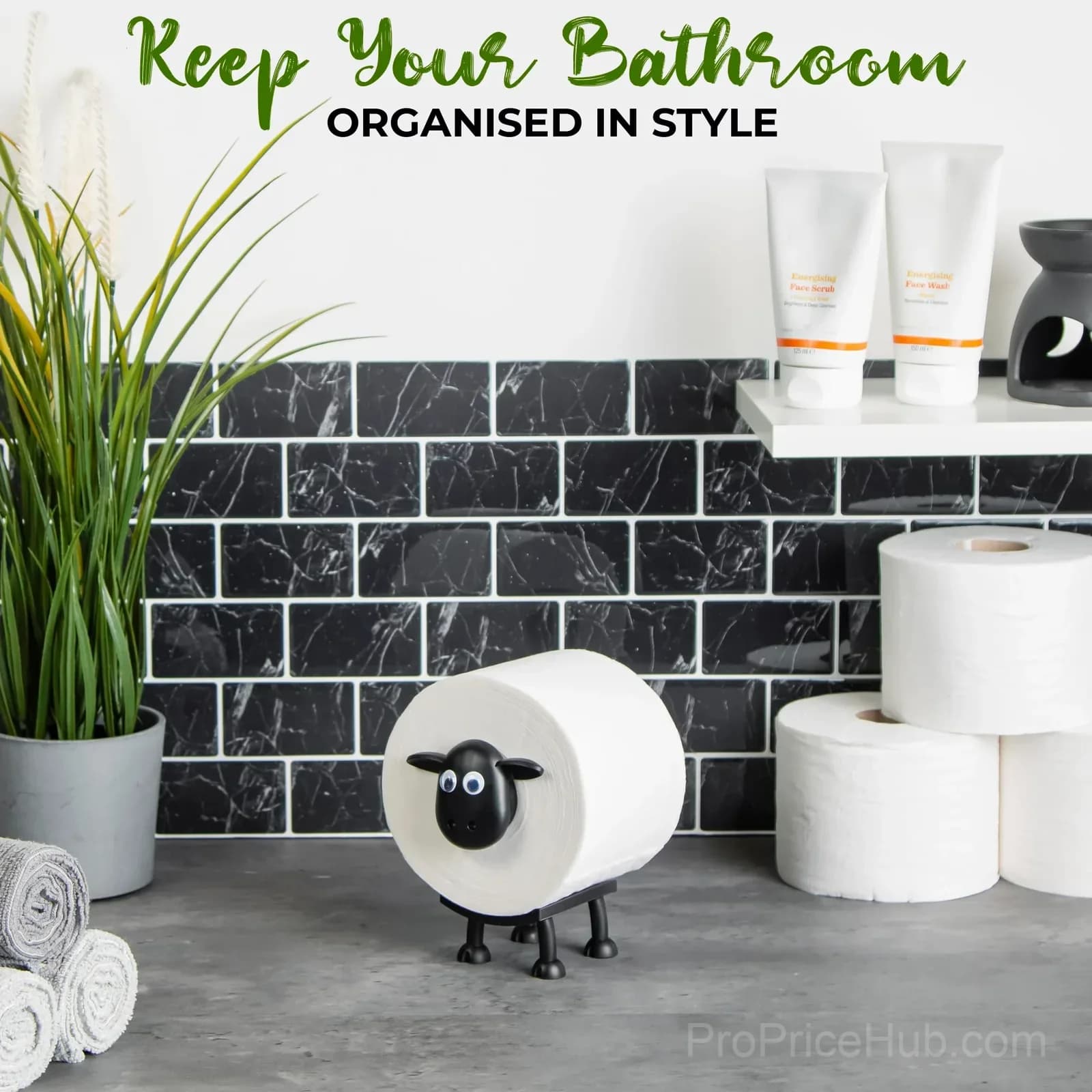 Sheep Toilet Paper Roll Holder, Funny Bathroom Decor - Main