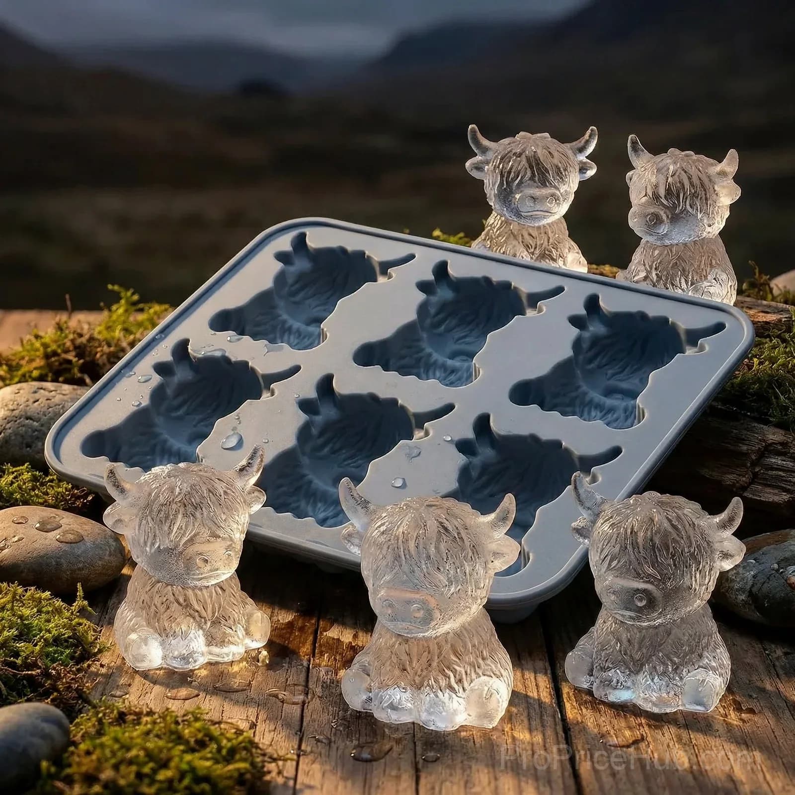 Mini Highland Cow 3D Ice Cube & Dessert Mold for Drinks & Parties - View 6