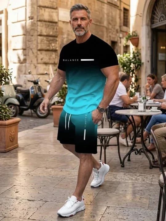 Men's Gradient Fitness 2-Piece Activewear Set - Main