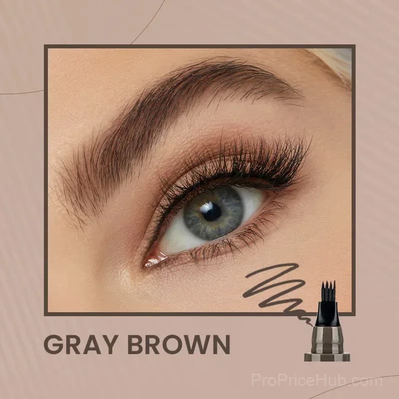 Waterproof 4-Tip Beard and Eyebrow Pen, Light Brown - View 14