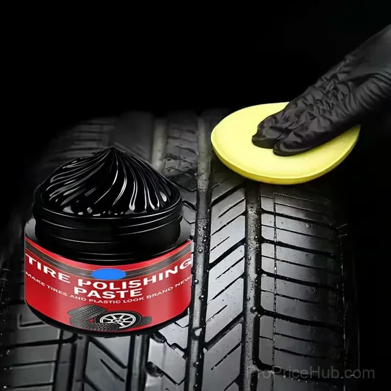 Car Tire & Plastic Trim Renewal Paste with Sponge Cleaner, 3-Pc - View 2