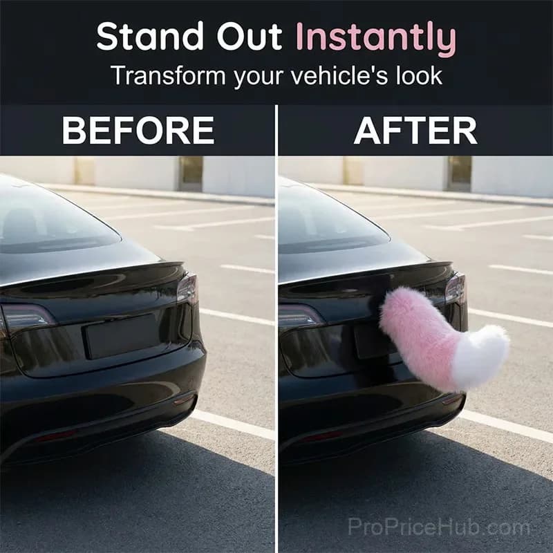 Remote Control Electric Car Tail Accessory, Pink-White - View 5