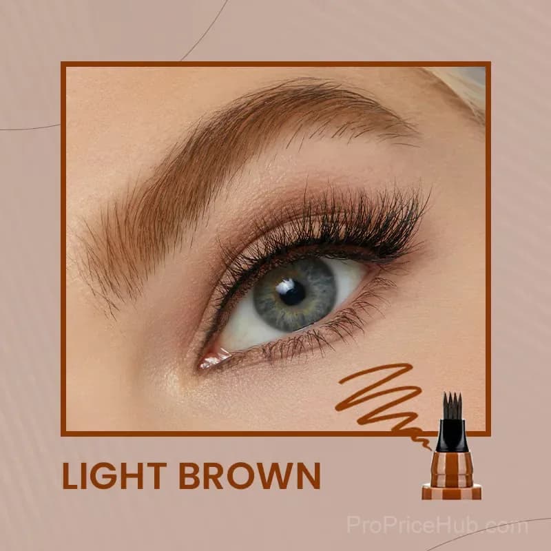 Waterproof 4-Tip Beard and Eyebrow Pen, Light Brown - View 13