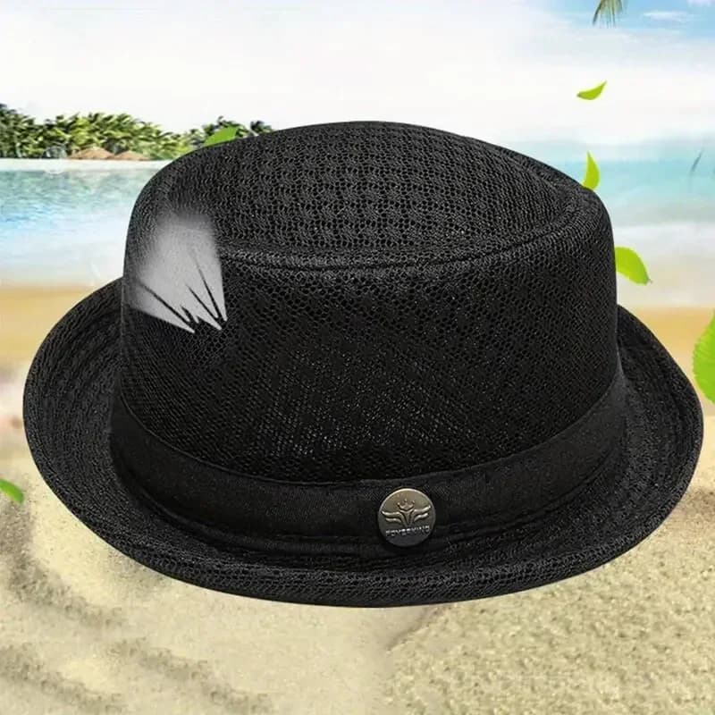 Summer Breathable Mesh Pork Pie Hat - View 6
