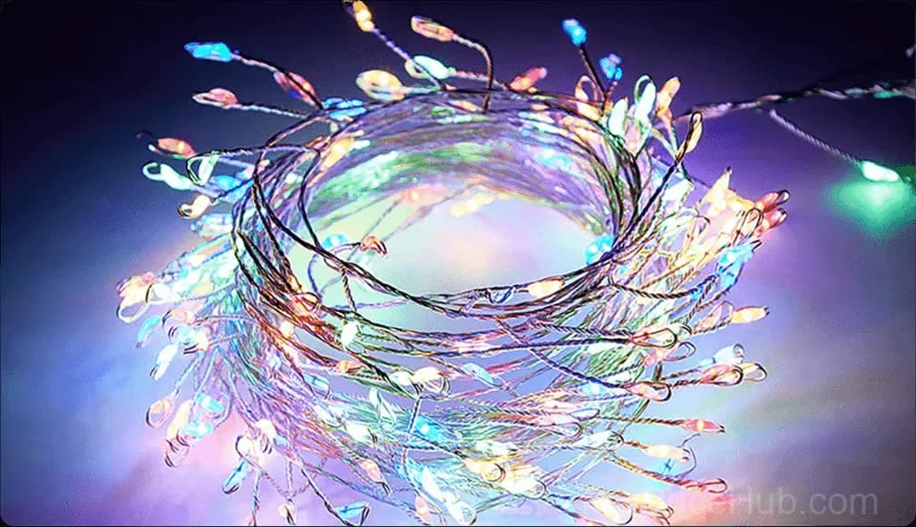 Copper Wire Firecracker String Lights, White, 29.5 ft, 300 Lights - View 17
