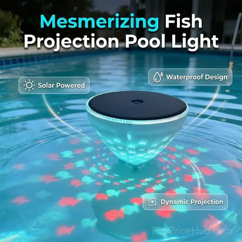 Solar Floating Pool Light with Fish Projection, 1 Pack - View 2