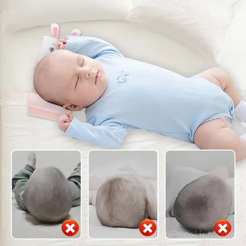 All-Season Breathable Baby Shaping Pillow, Pink - Alt