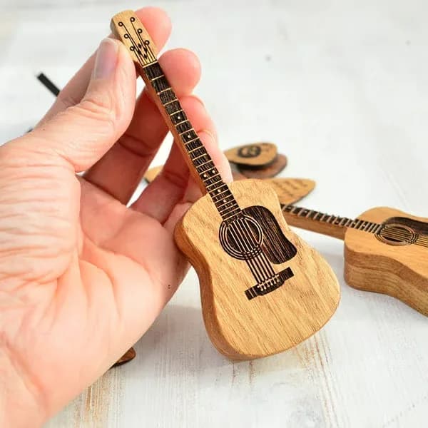 Wooden Acoustic Guitar Pick Box - View 16