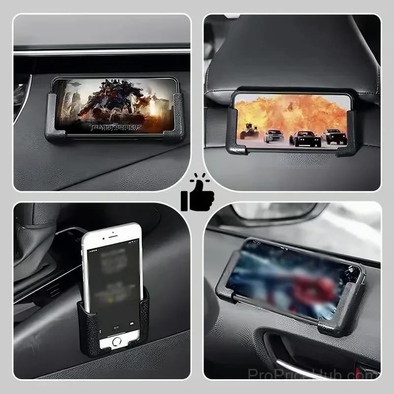 Black Sticky Car Cell Phone Holder Set, 4-Piece - View 4