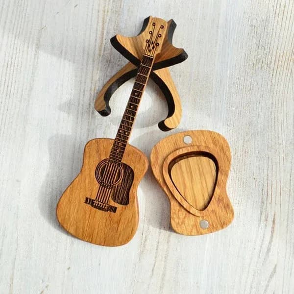 Wooden Acoustic Guitar Pick Box - View 6