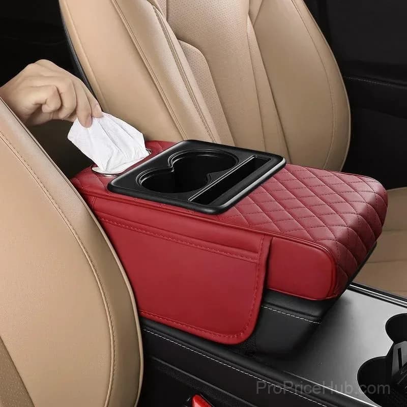 Multifunctional PU Leather Car Armrest Box Mat - View 5
