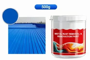 Metal Rust Removal & Renovation Paint, Ocean Blue, 500g - Main