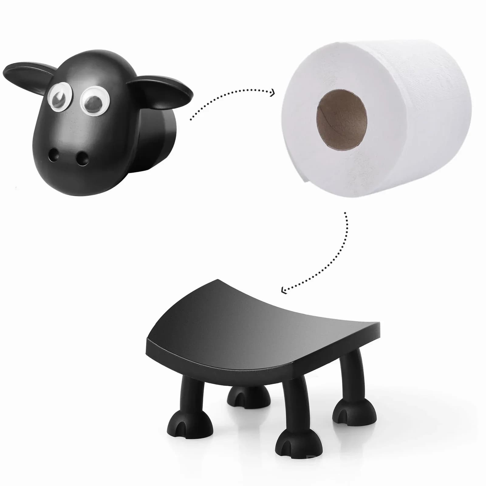 Sheep Toilet Paper Roll Holder, Funny Bathroom Decor - View 4