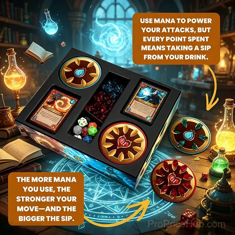 Wizards Tavern Fantasy Drinking Game with Dice and Spells - View 5