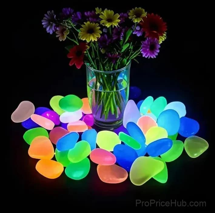 Mixed Color Glow Luminous Stones for Garden Decor - Main