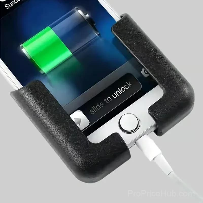 Black Sticky Car Cell Phone Holder Set, 4-Piece - View 6