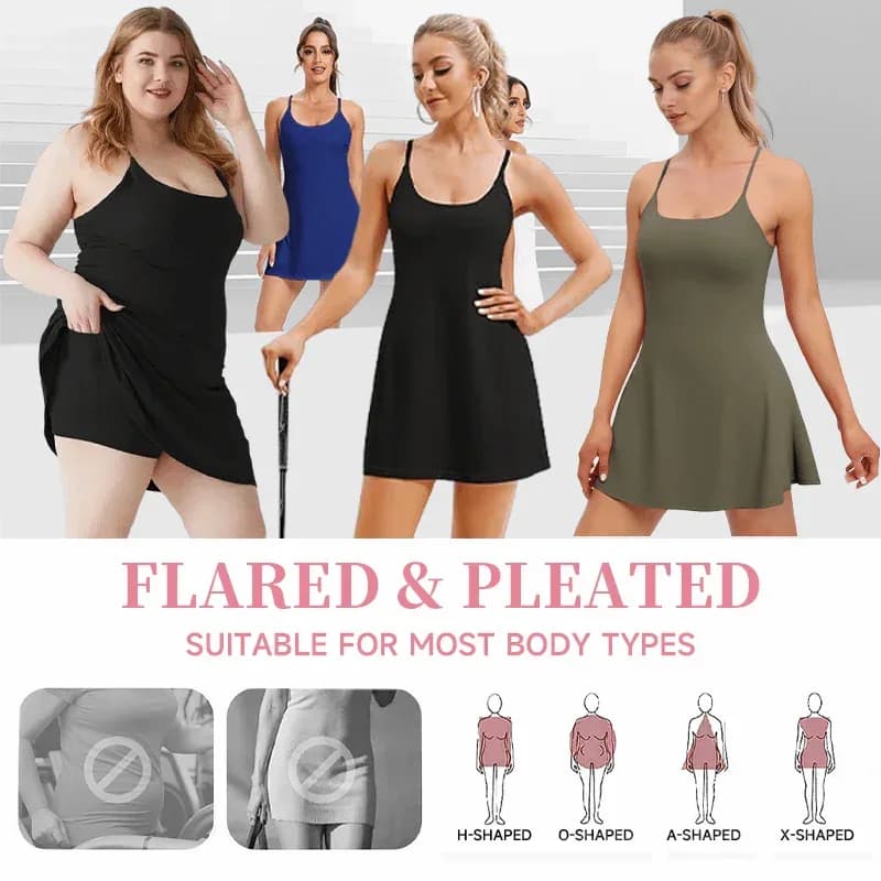 Backless Tummy Control Active Dress - View 4
