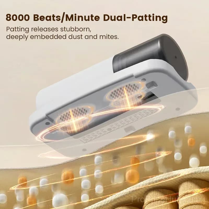 White Cordless Handheld UV Bed Vacuum Cleaner - Alt