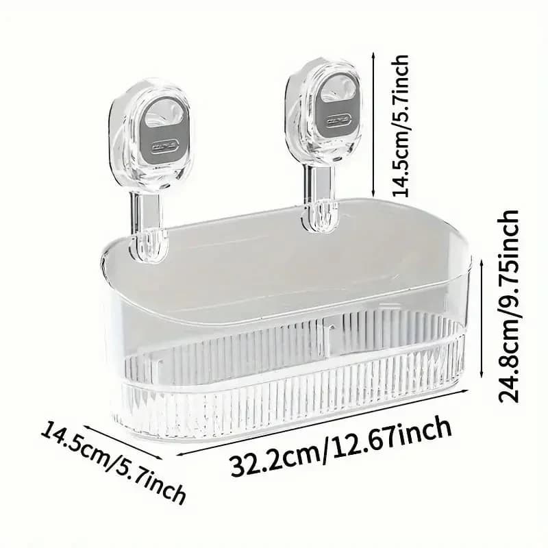 No-Drill Bathroom Suction Storage Box, Large Capacity - View 10