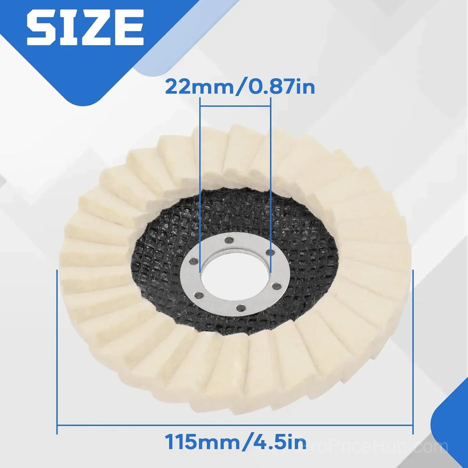 Industrial-Grade High-Density Compressed Wool Polishing Disc - View 9