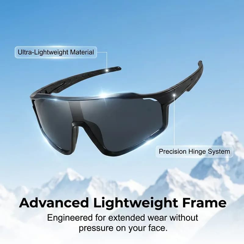 Photochromic Outdoor Sports Glasses, Grey, 1 PC - Alt