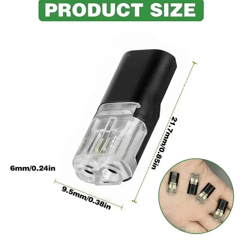 Fast-Fit 2-Pin Double-Wire Plug-in Connectors - Alt