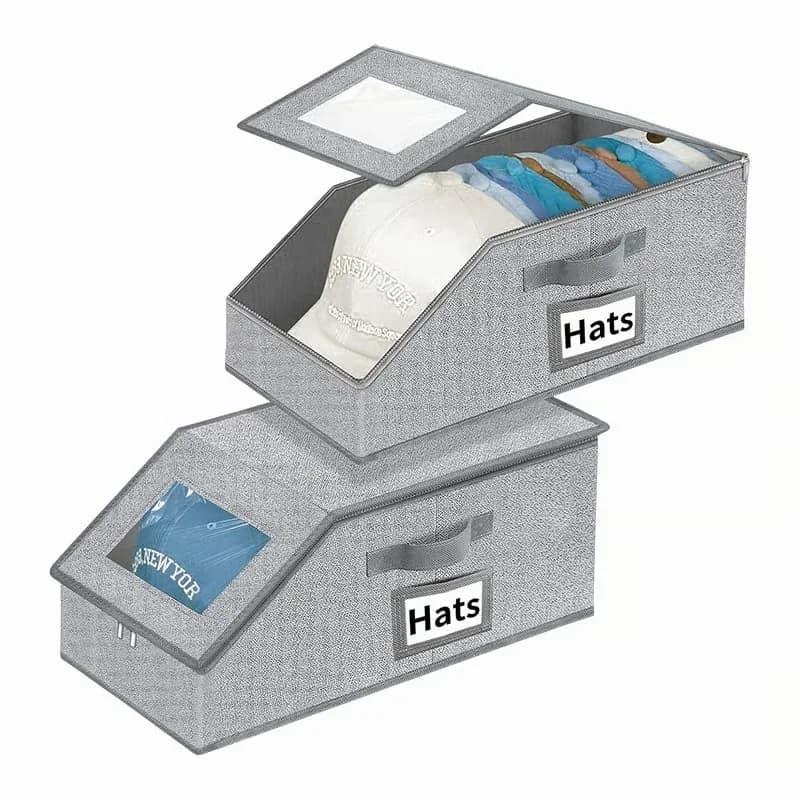 Stackable Baseball Hat Organizer, 1-Piece Cap Storage Rack - Alt