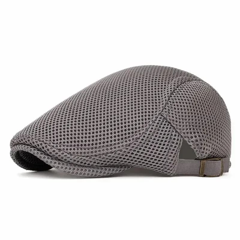Men's Breathable Mesh Flat Cap – Adjustable Newsboy Ivy Beret Summer Hat - View 16