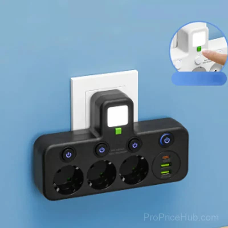 Smart Power Strip with USB Ports, EU Plug, White, 2 Outlets - View 14