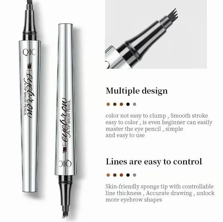 Waterproof Microblading Eyebrow Pen, 4-Fork Tip, Light Brown - View 8