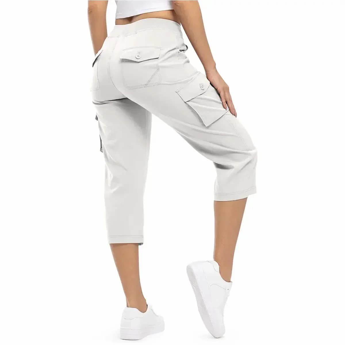 Women's Lightweight Hiking Capris: Quick-Dry, 6 Pockets, Loose Fit - View 12