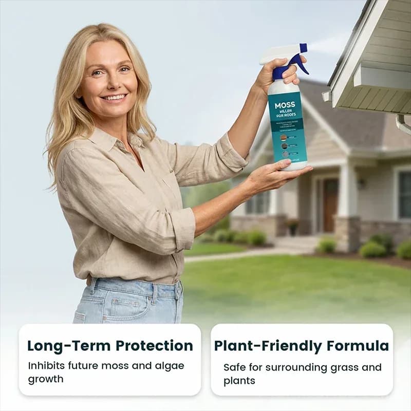 Multi-Surface Roof Moss & Algae Cleaner Spray, Professional Stain Remover & Protective Shield - View 5