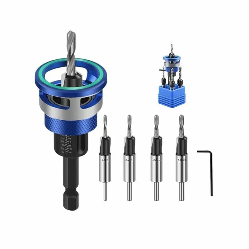 Two-Flute Counterbore with Depth Stop, Red - View 3