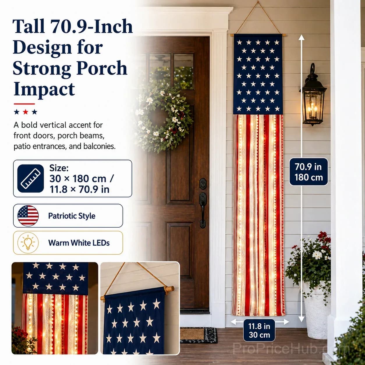 Patriotic Porch Banner Set for America’s 250th Celebration - Alt