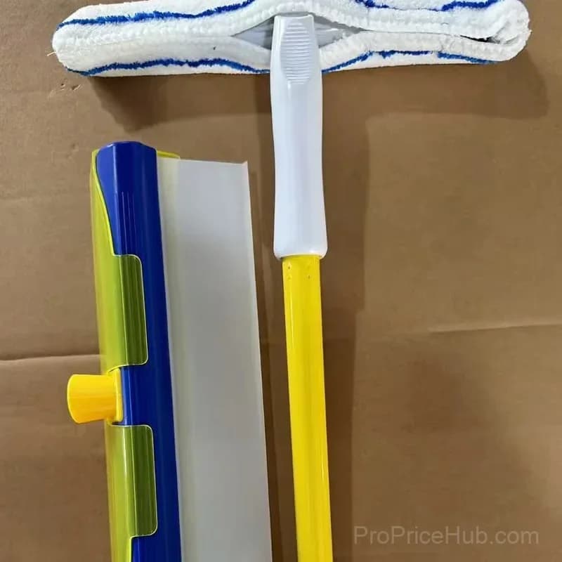 Scratch-Free Streak-Free Glass Cleaning Squeegee Set, 5-Piece, Blue - Main