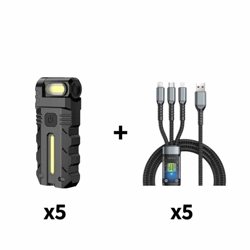 180° Rotating Head LED Work Light – Dual Beam, Magnetic Base, USB-C Rechargeable - View 11