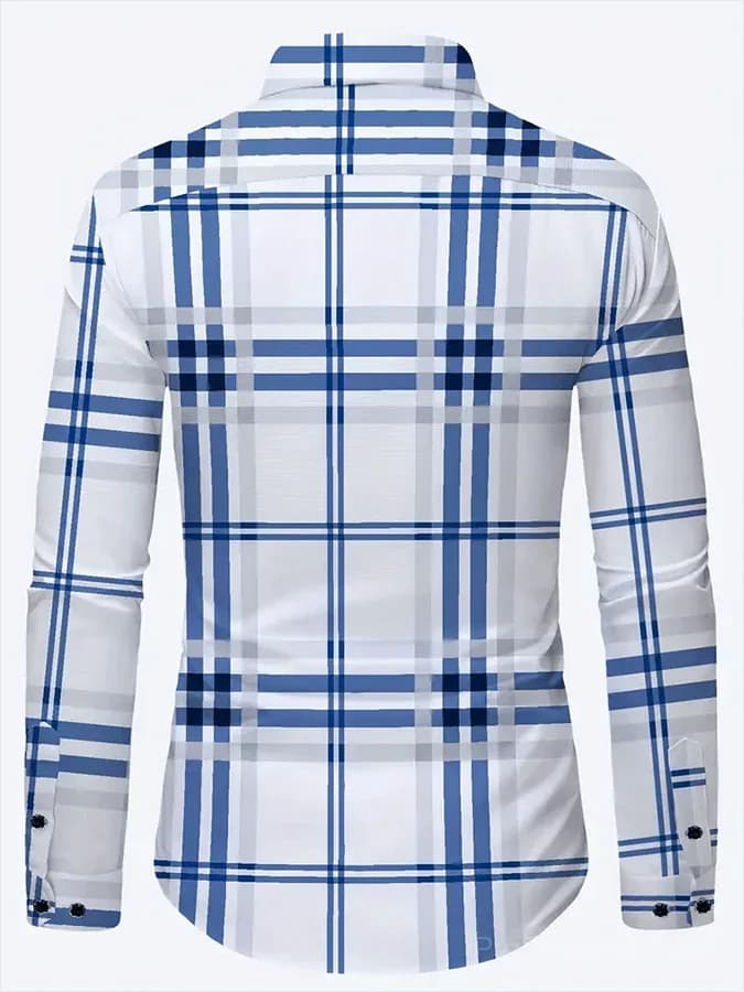 Men's Plaid Business Casual Shirt - View 9