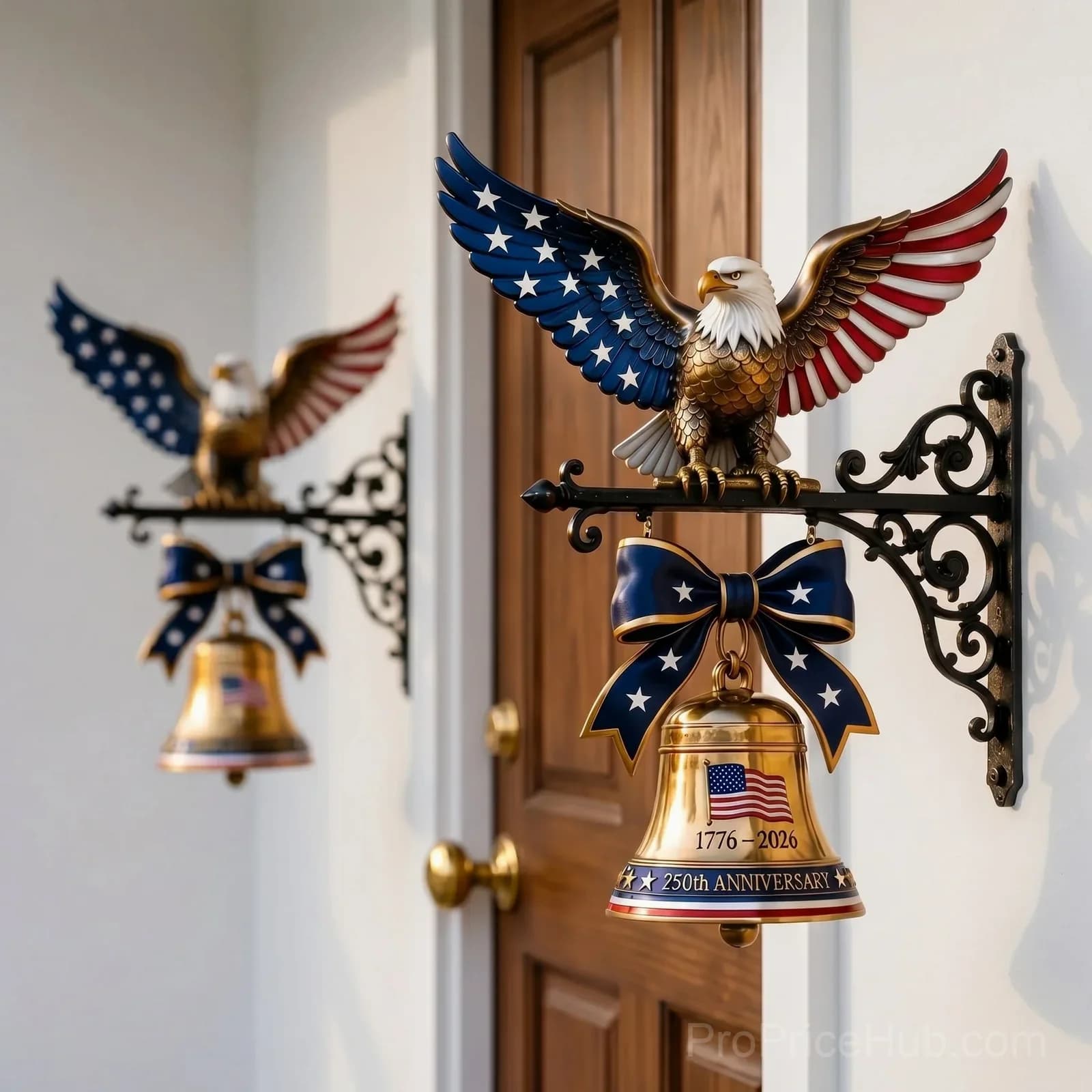 1776-2026 Spirit of Liberty Eagle Bell Garden Decor - View 6
