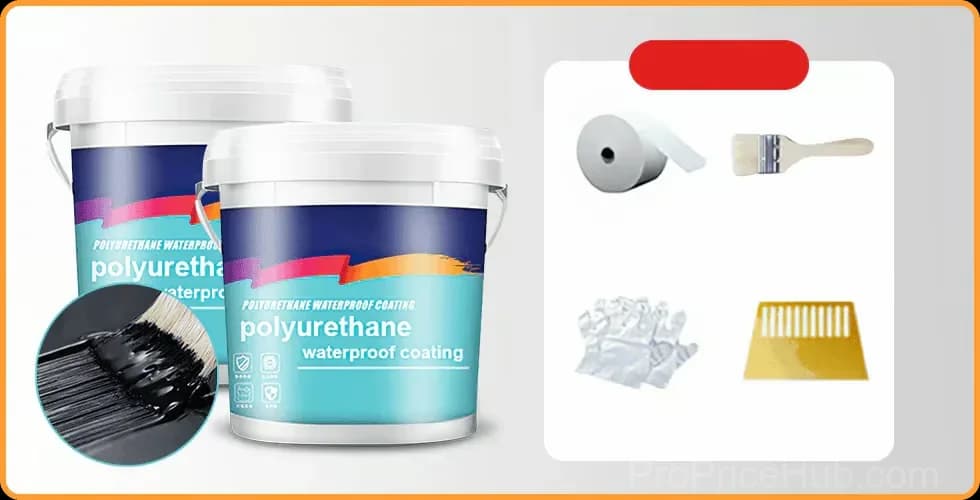Polyurethane Waterproof Leak Repair Coating, Black, 300g - View 17
