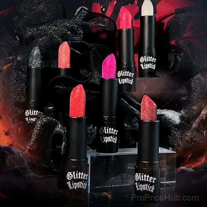 Matte Long-Lasting Lipstick with Fine Glitter - Shade 01 - View 6