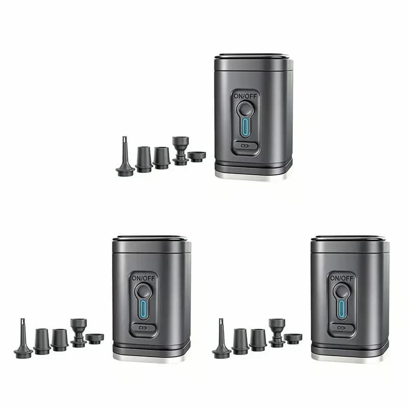 Ultra-Fast Mini Electric Air Pump, Black - View 3