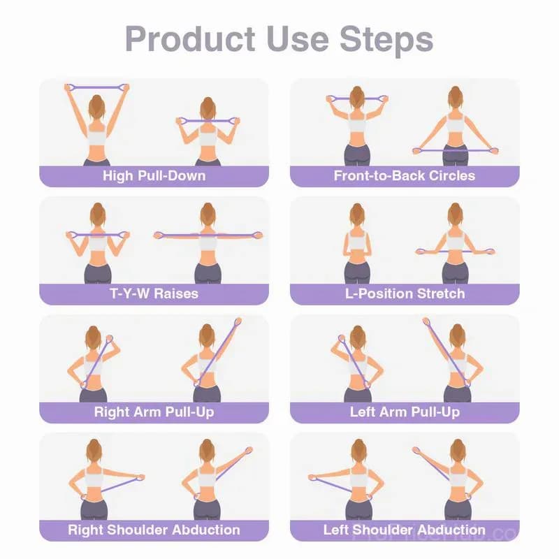 Silicone Figure 8 Resistance Bands for Women – Exercise & Workout - View 10