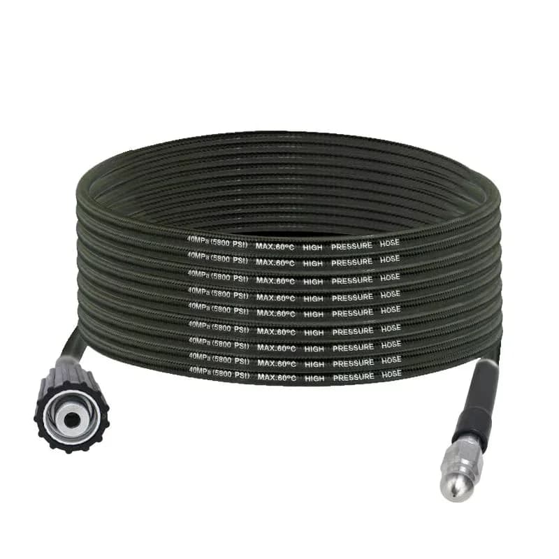 5m Triple-Layer PVC & Stainless Steel Jetter Hose, 1F/3R - Alt