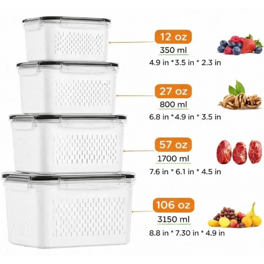 TroveHand Fruit & Vegetable Storage Box Set - Alt