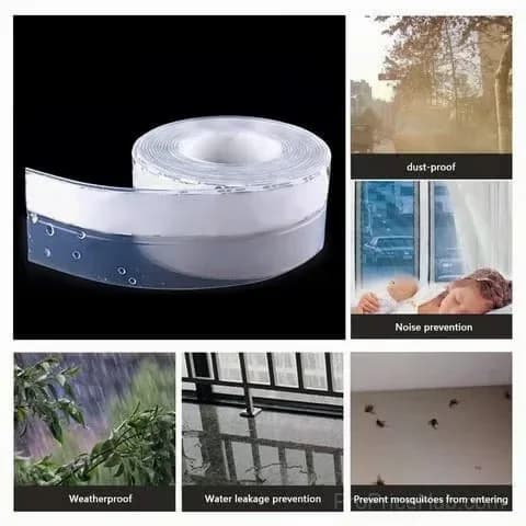 Translucent Weather Stripping Door Seal Strip, 5M/16.4 ft - Main