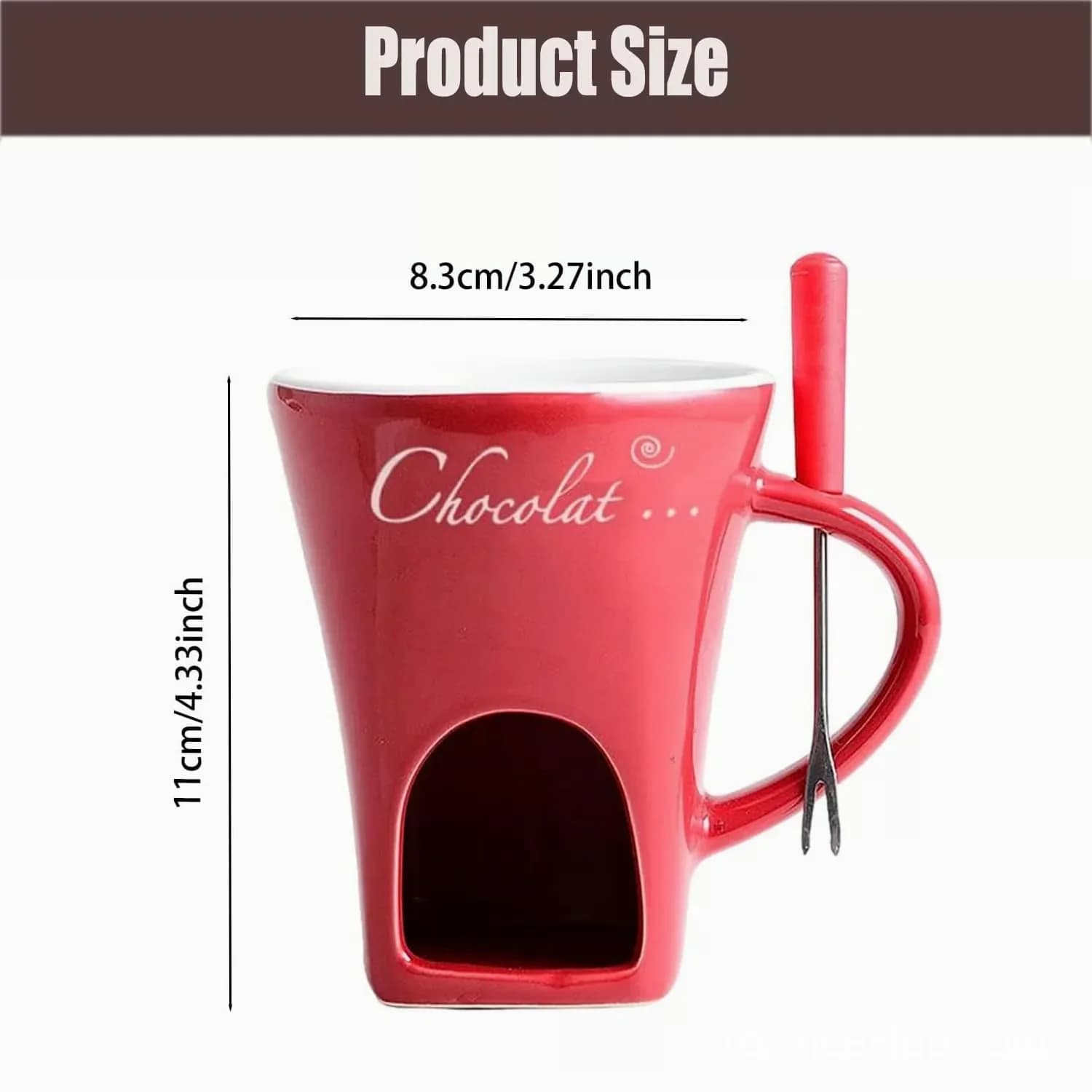 Black Chocolate Fondue Mug, 1-Piece - View 8