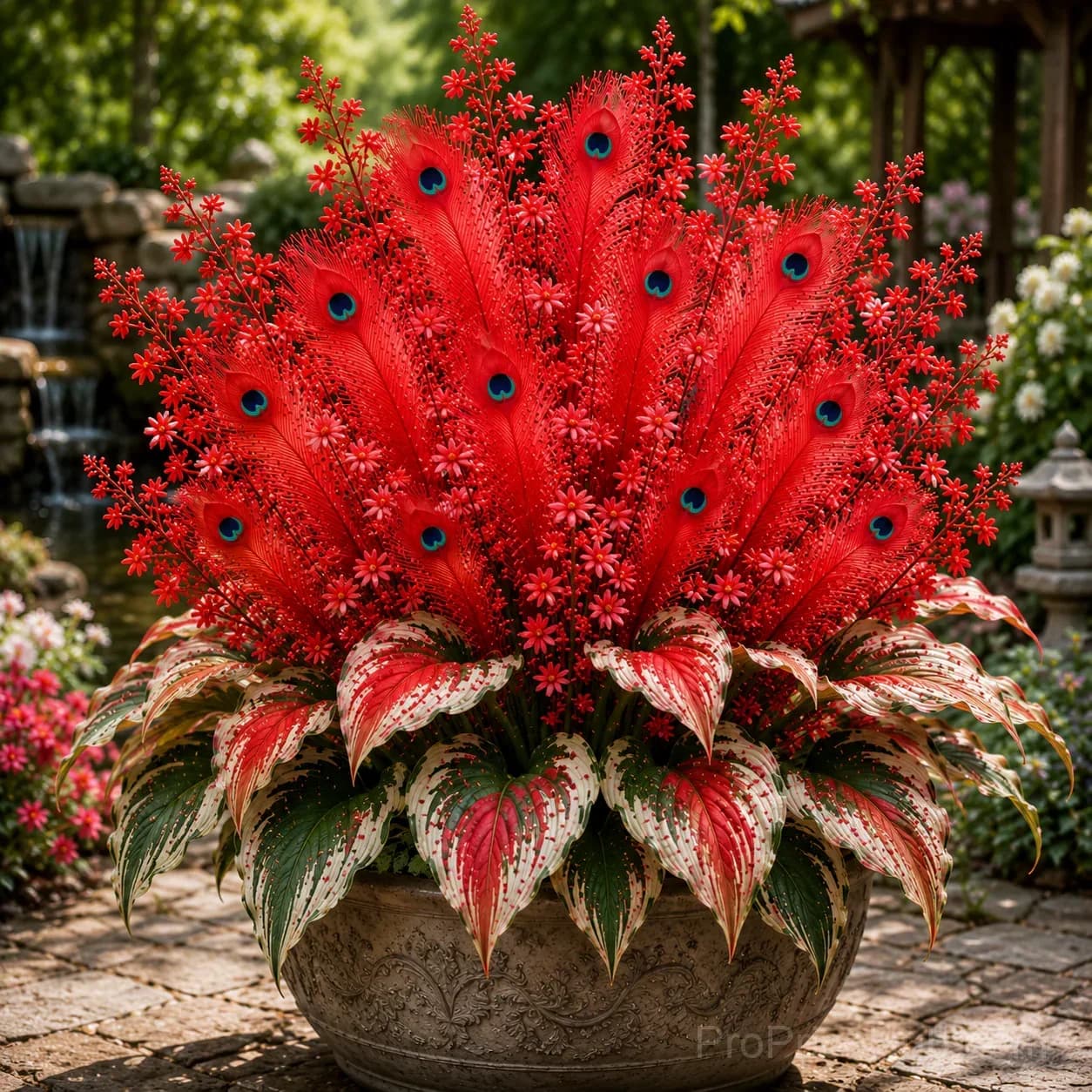 Peacock Flame Hosta Bulbs for Shade Gardens - View 5
