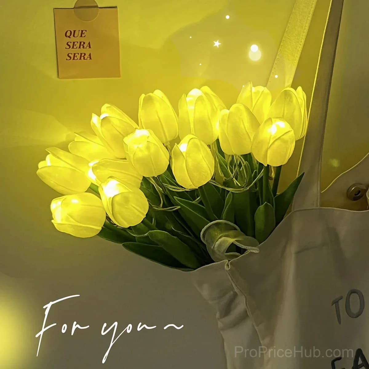 Radiant Romantic Tulip Light - Artificial Flower - Alt