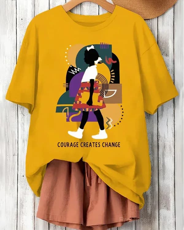 Ruby Bridges Illustrated Print Cotton T-Shirt - Main